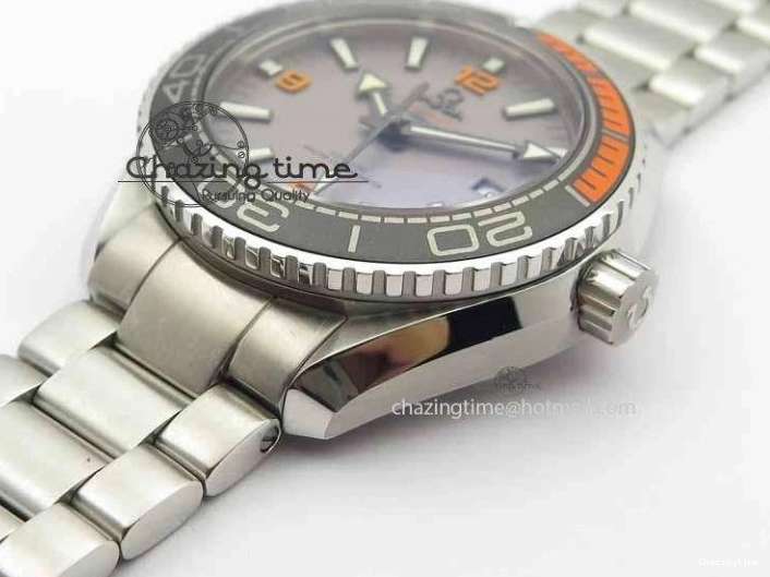 0211 Stretchable Planet Ocean 2016 43.5mm SS OM 1:1 Best Edition Gray Dial On SS Bracelet A 8163